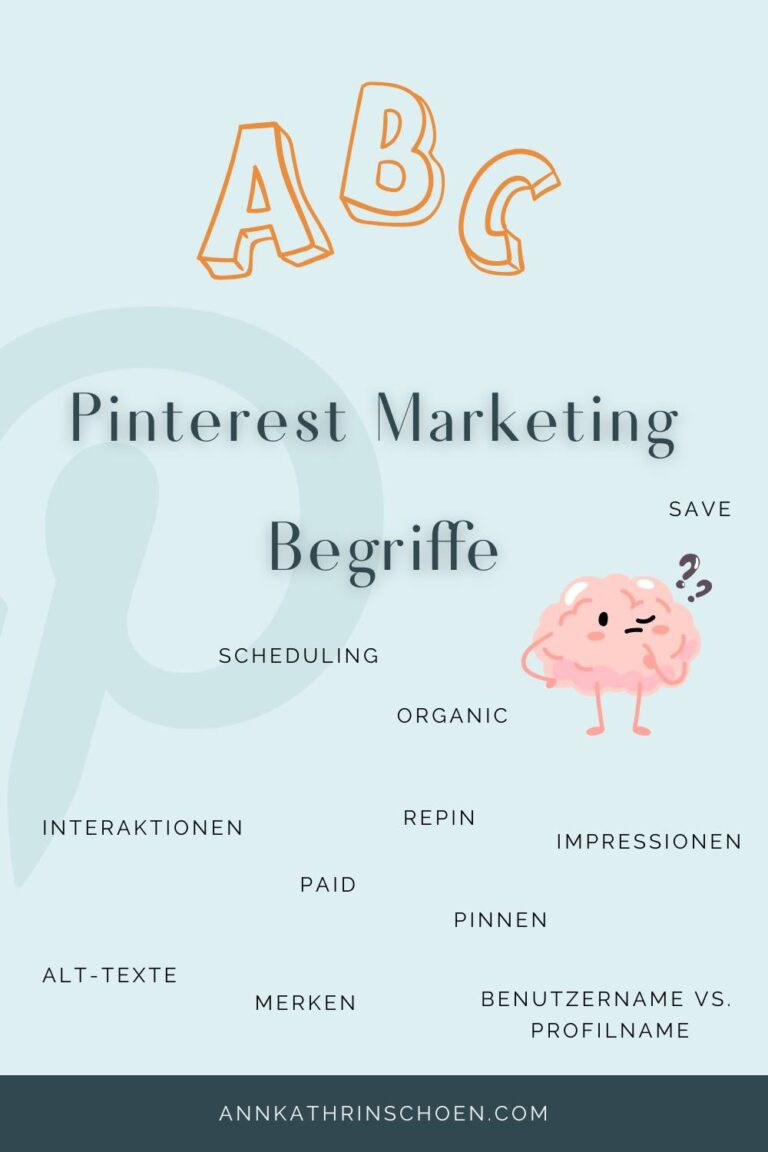 Diese 50+ Pinterest Marketing Begriffe musst du kennen | Pinterest Glossar